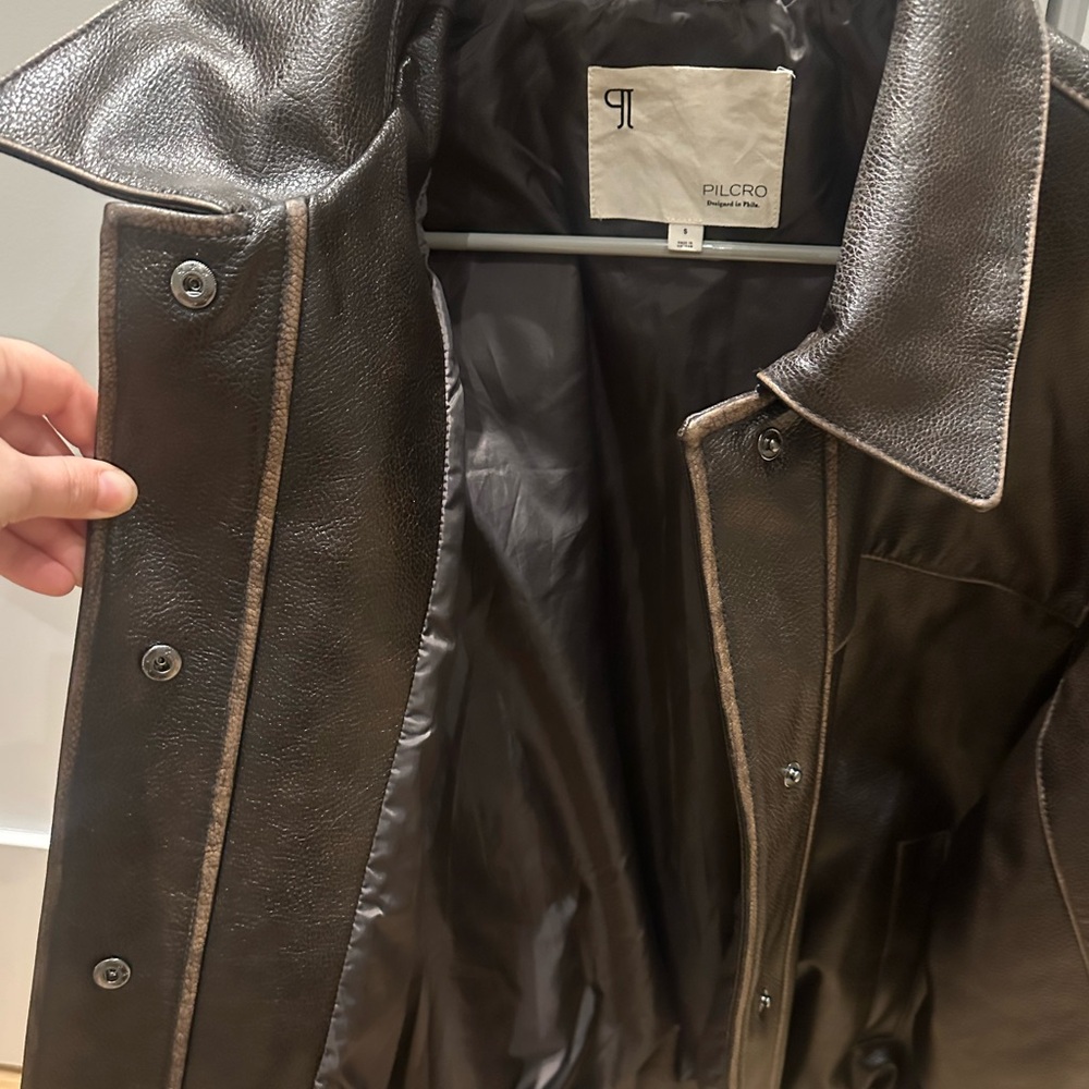 Pilcro Faux Leather Jacket size SMALL - Picture 5 of 9